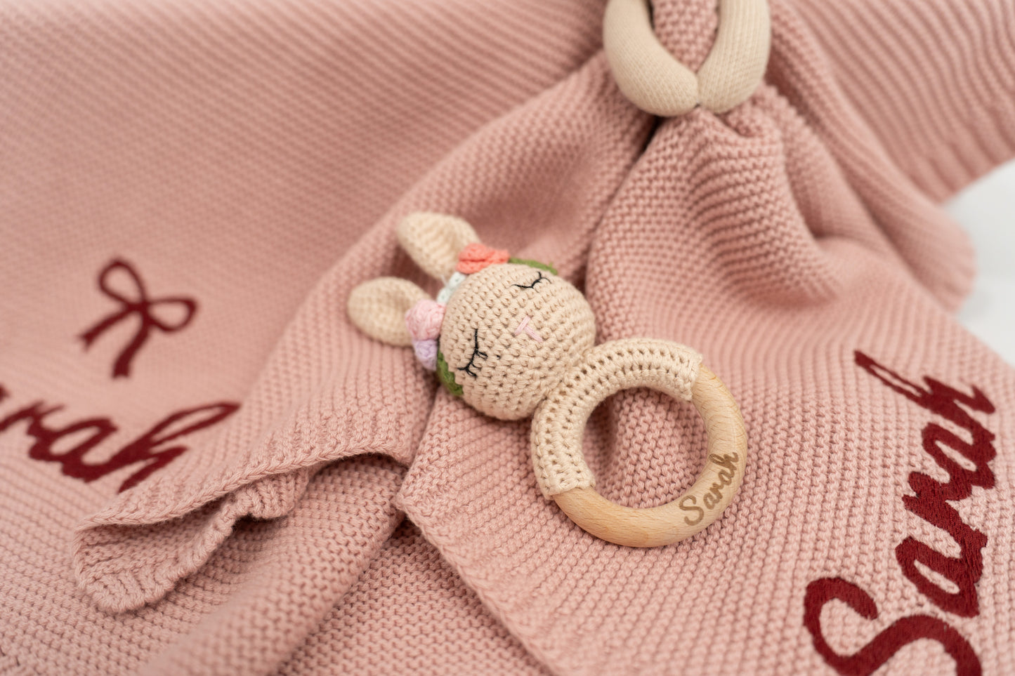 Handmade Knit Animal Rattle