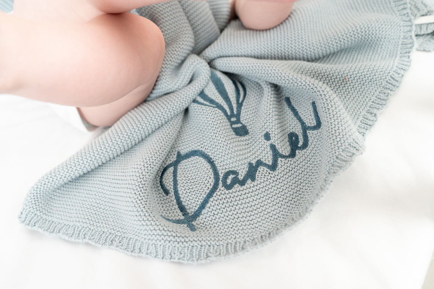 Personalized Soft Knit Cotton Baby Blanket