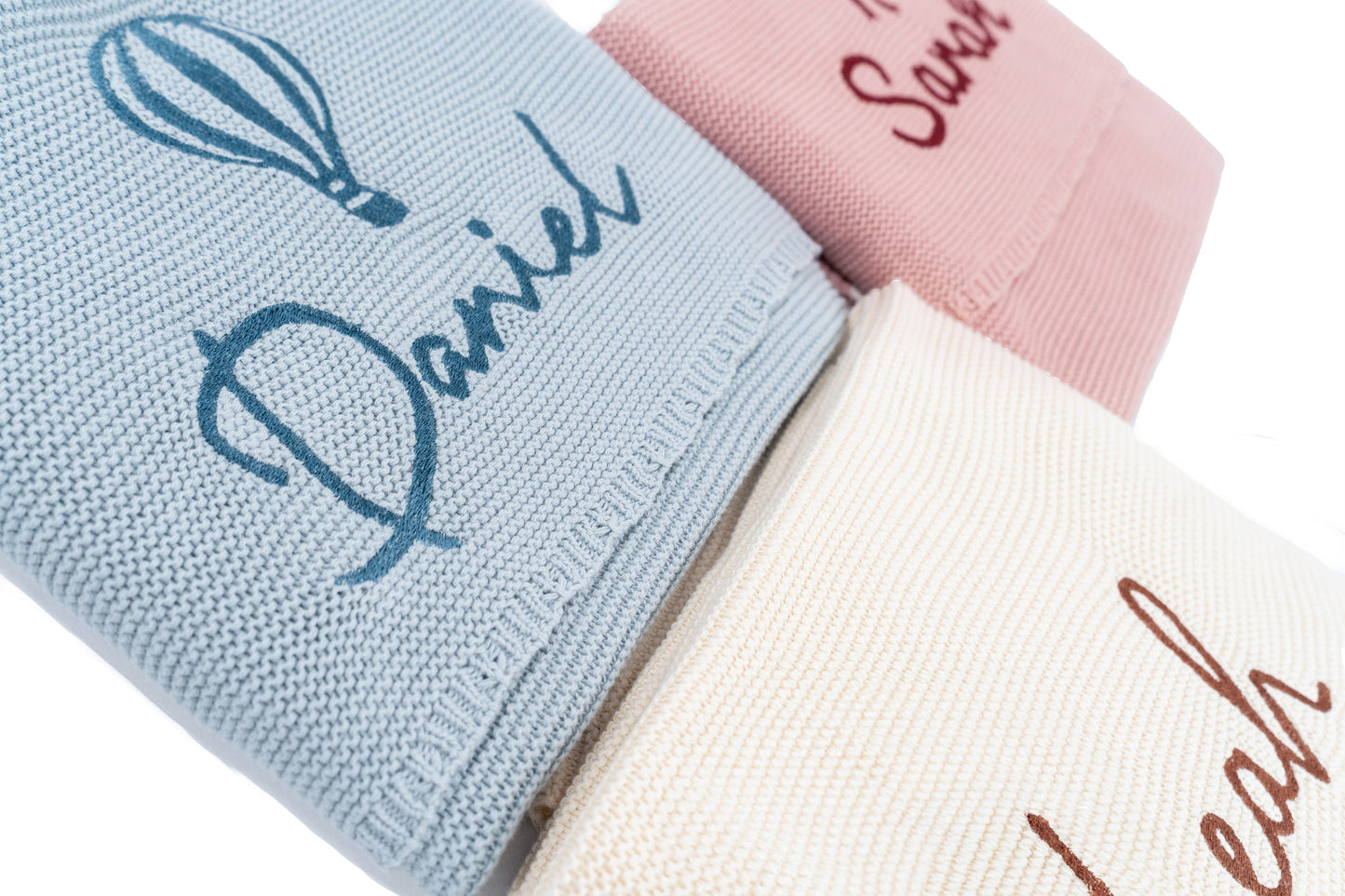 Personalized Soft Knit Cotton Baby Blanket