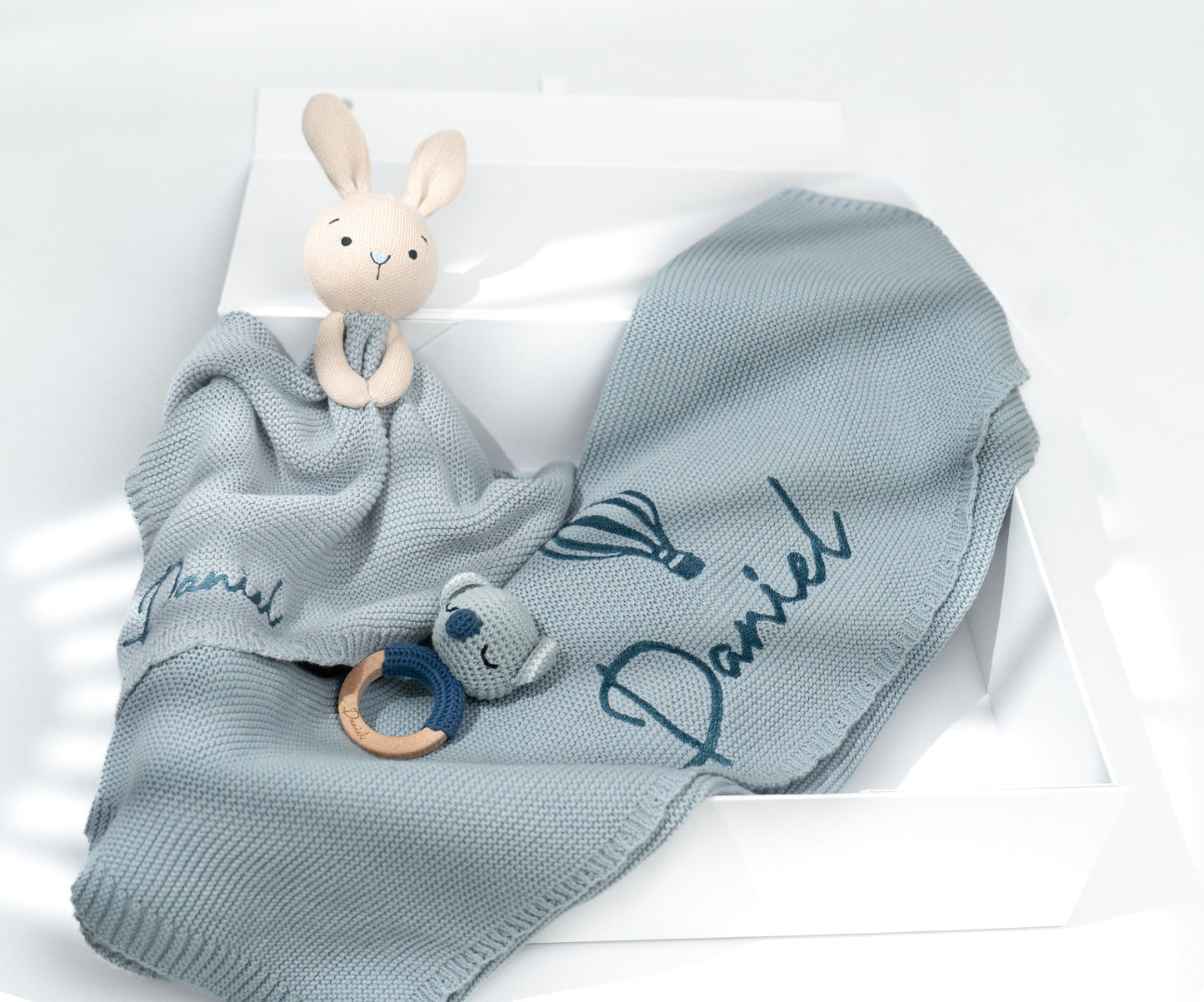 Personalized Soft Knit Cotton Baby Blanket