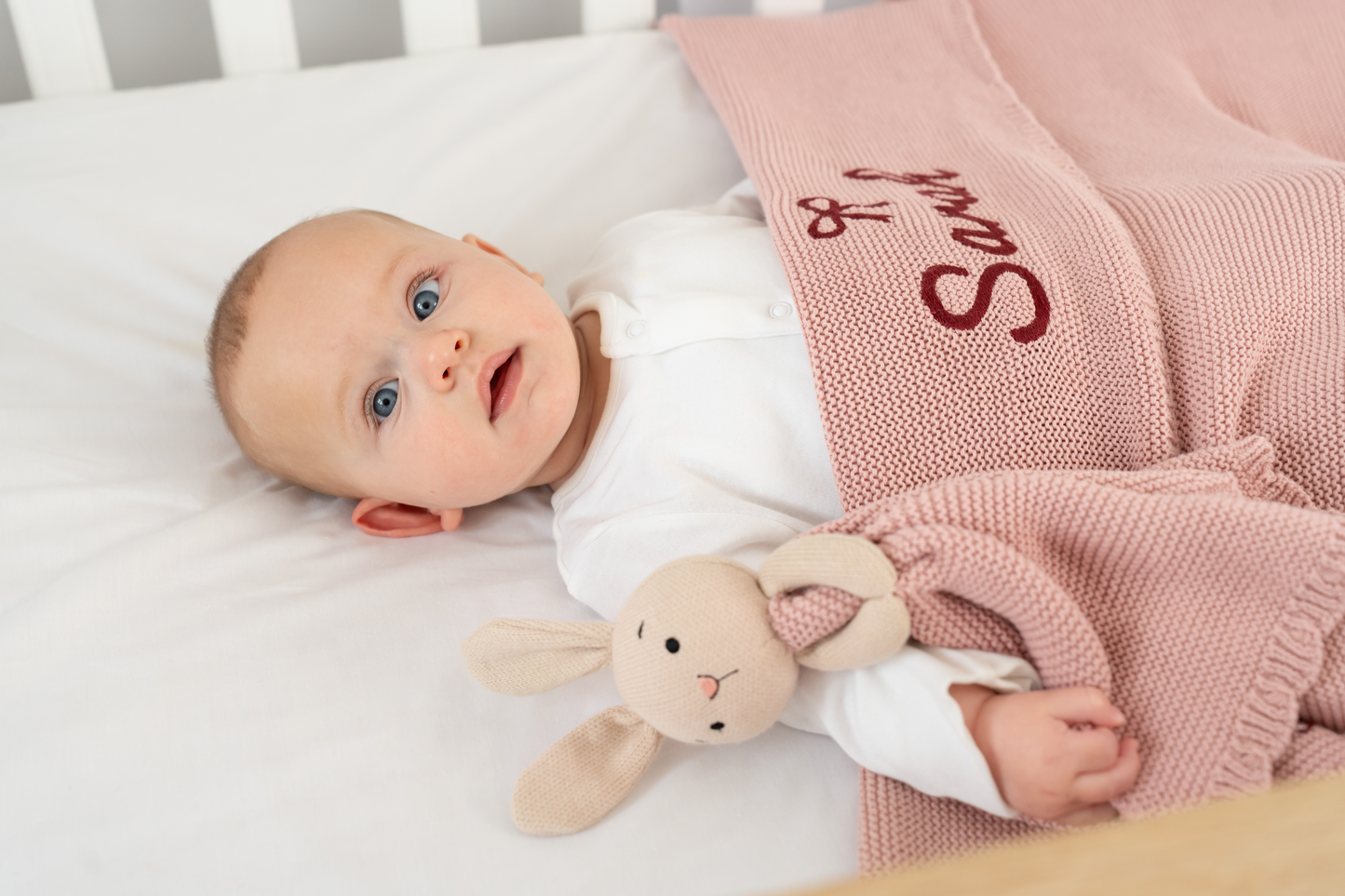 Personalized Soft Knit Cotton Baby Blanket