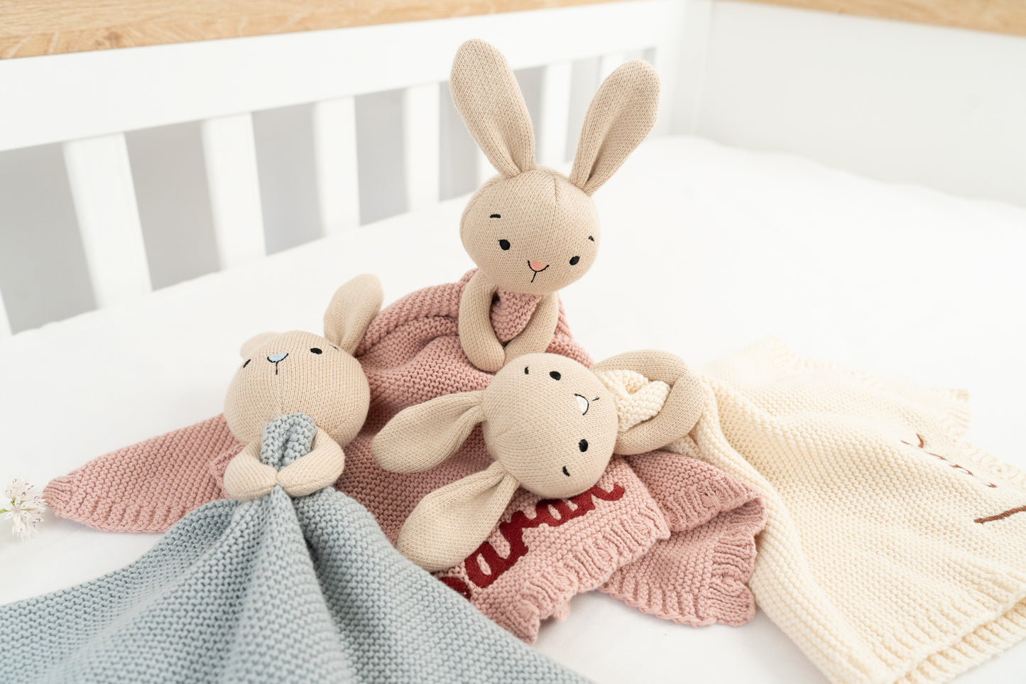 Personalized Soft Knit Cotton Bunny Lovey