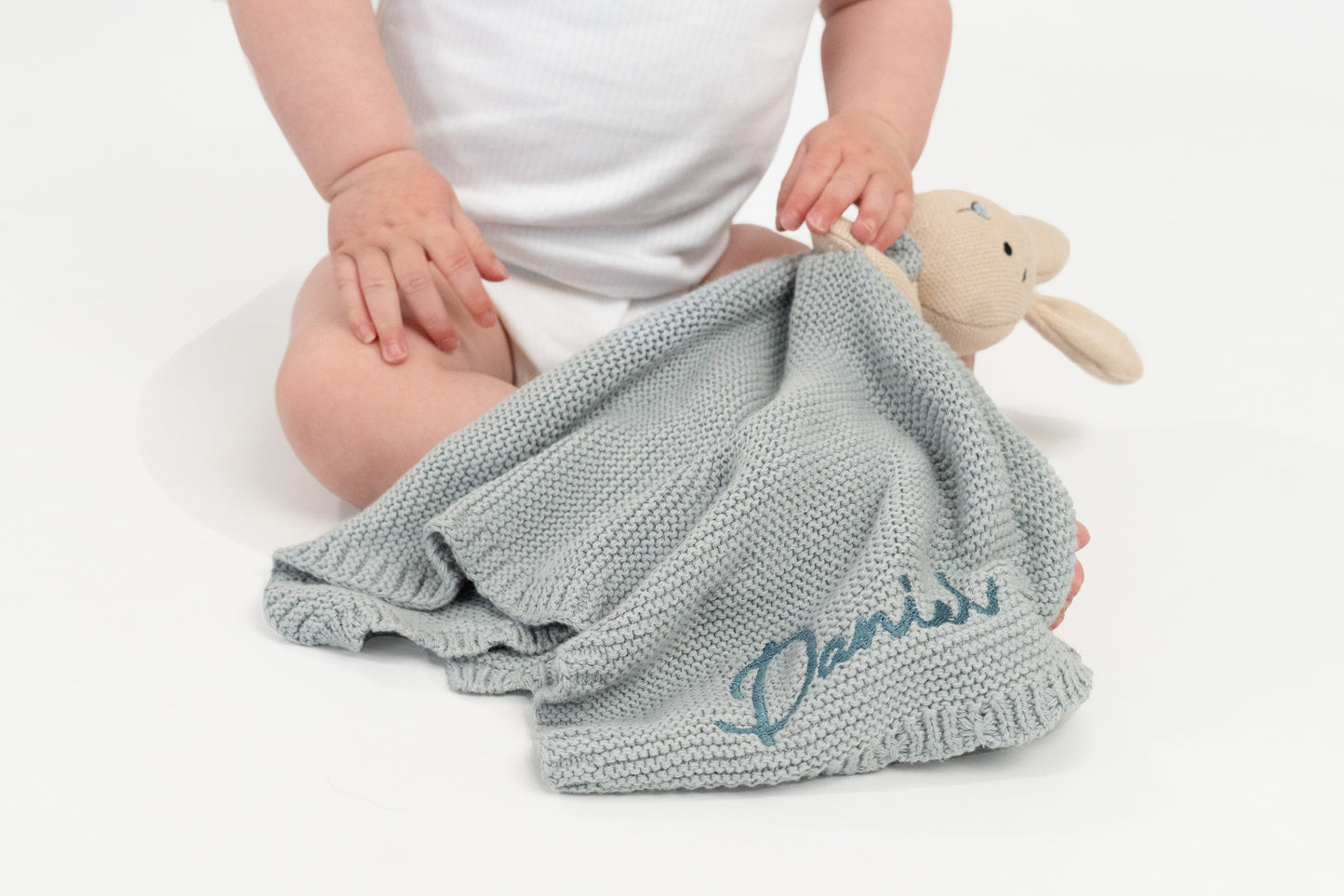 Personalized Soft Knit Cotton Bunny Lovey