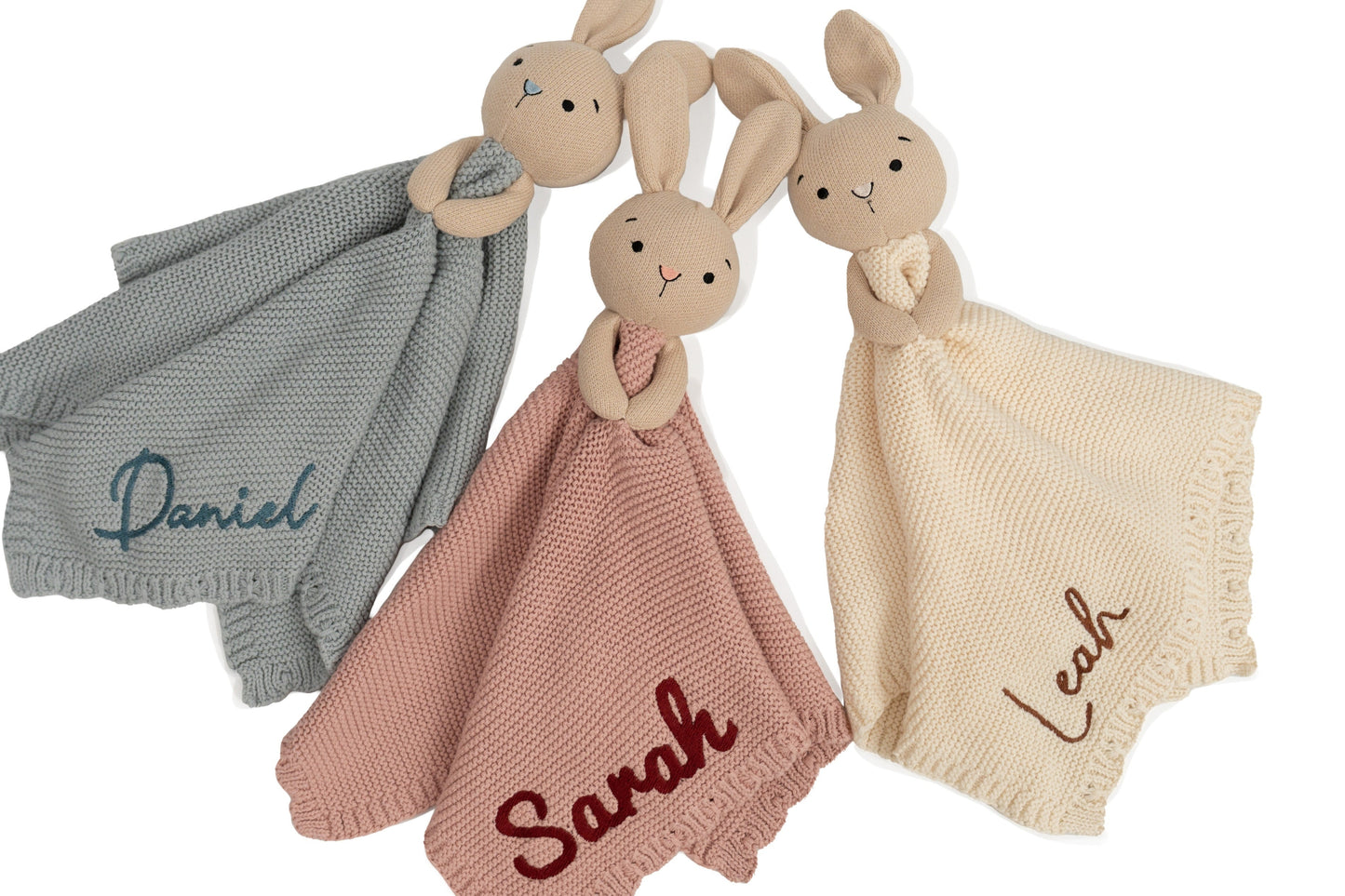 Personalized Soft Knit Cotton Bunny Lovey