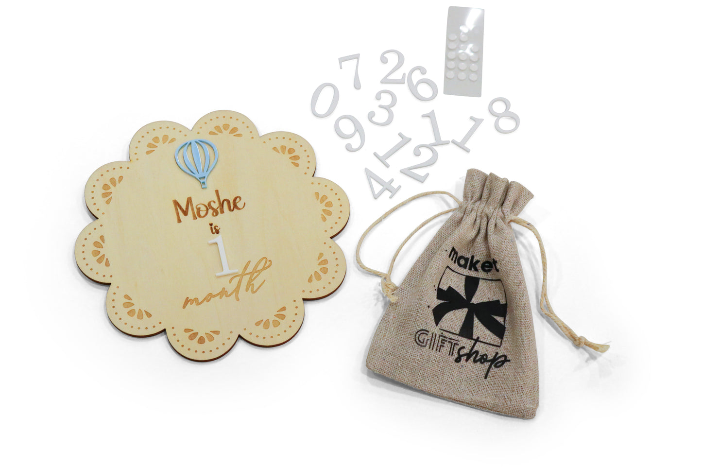 Personalized Wooden Monthly Milestone Cards