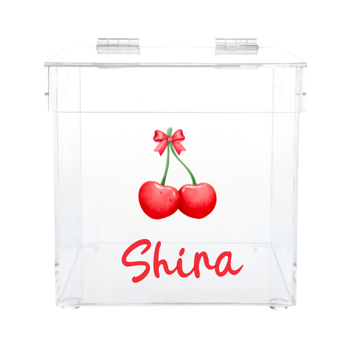 Personalized Lucite Kippah & Accessories Box