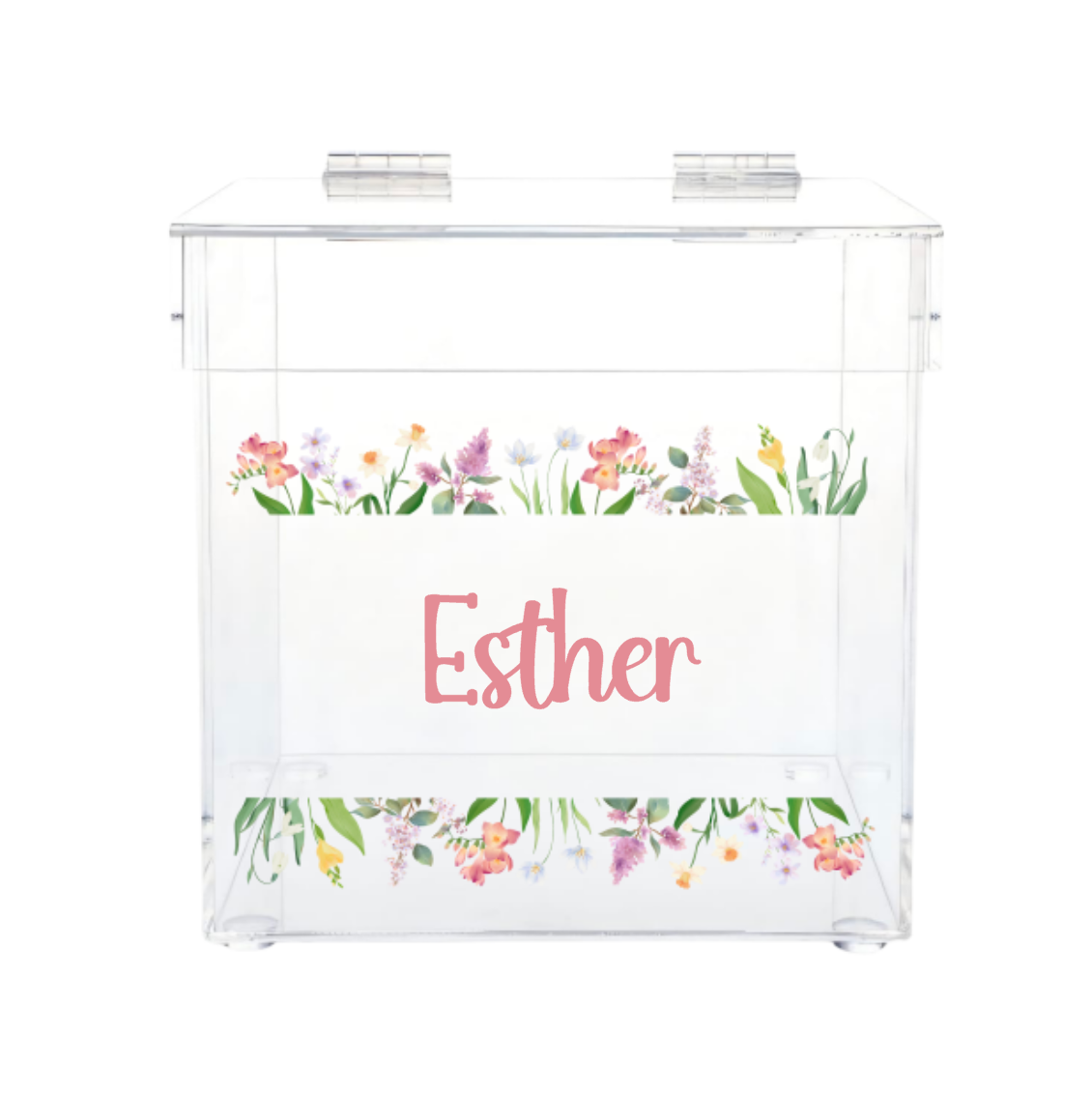 Personalized Lucite Kippah & Accessories Box
