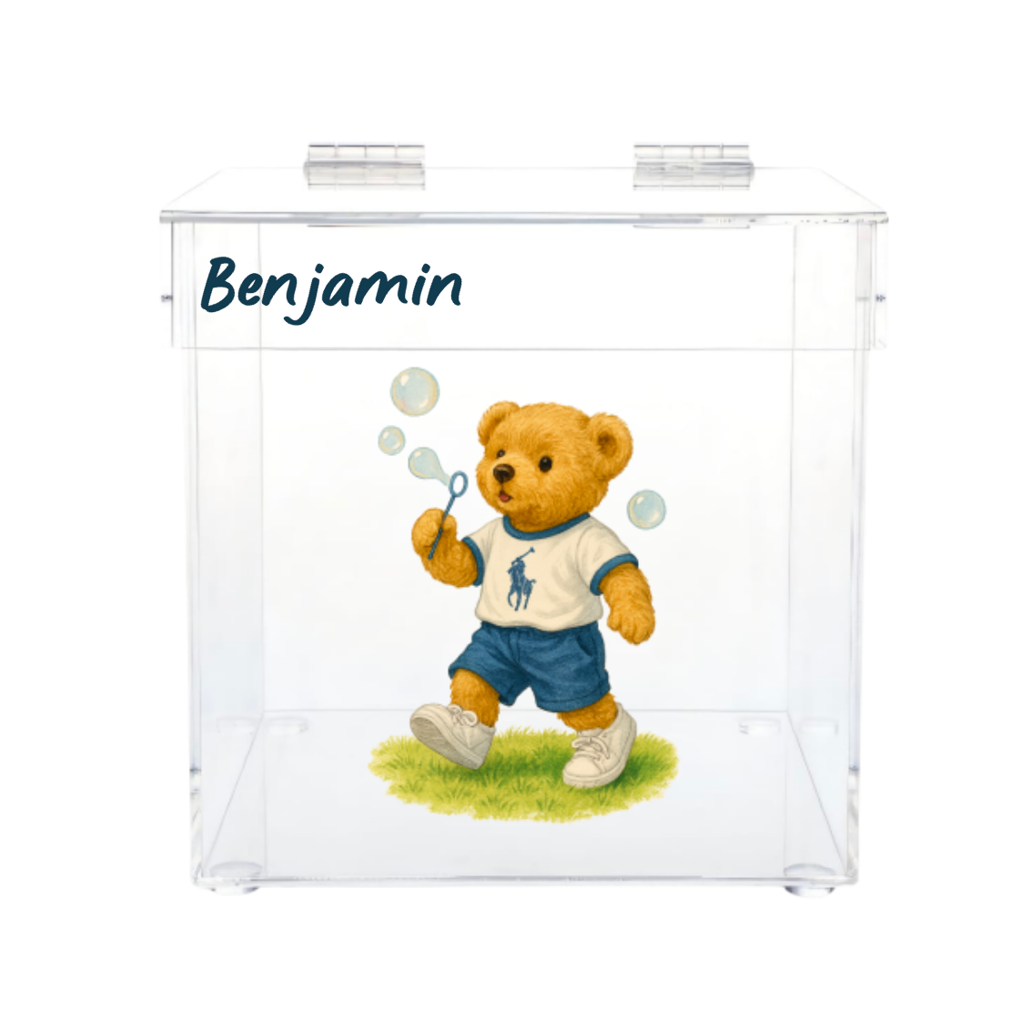 Personalized Lucite Kippah & Accessories Box