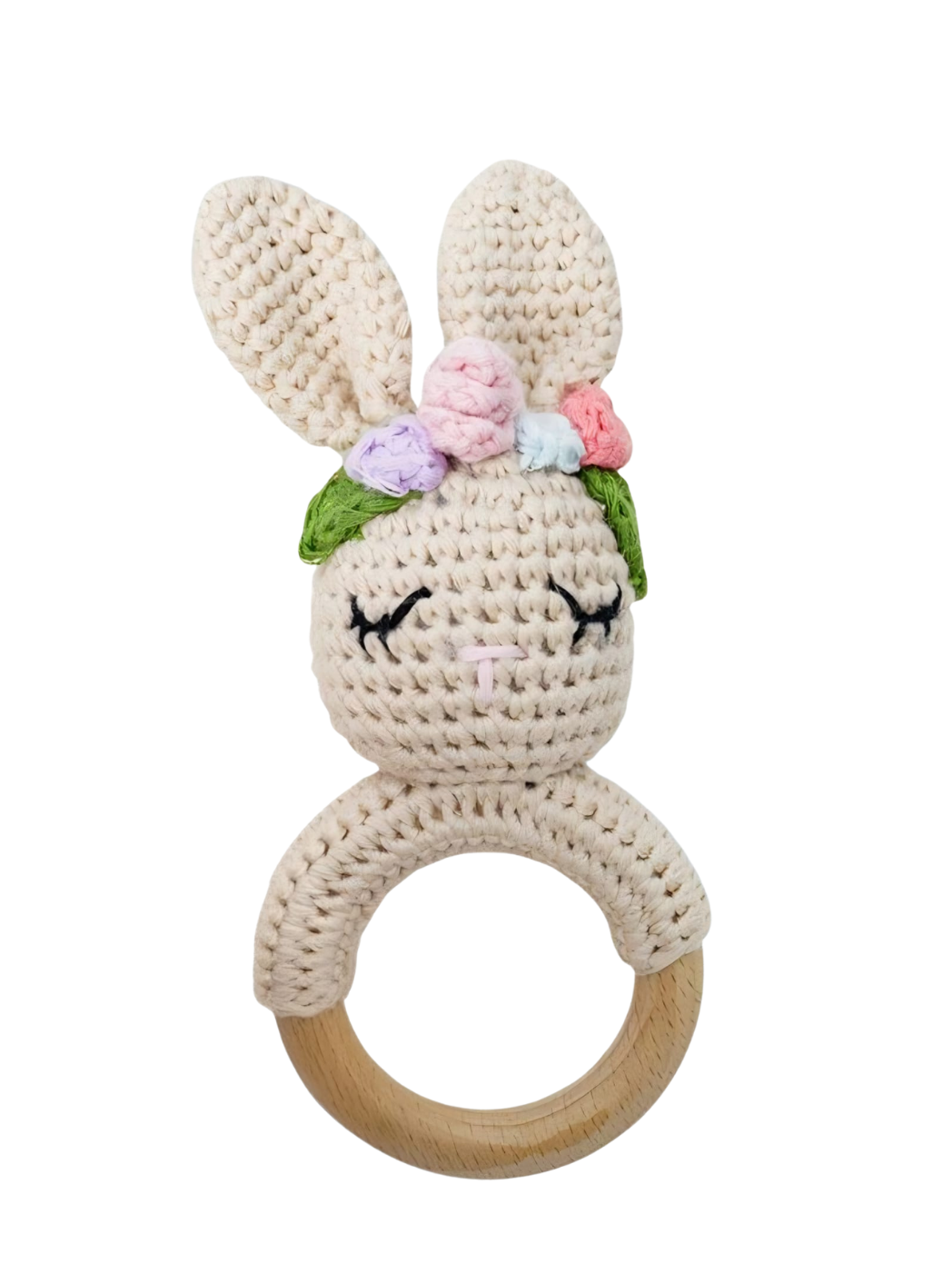 Handmade Knit Animal Rattle