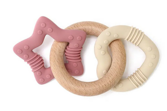 Personalized Wooden & Silicone Teether
